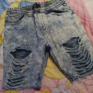 Thrill brand Denim Drawstring Shorts - 1X. (0254)